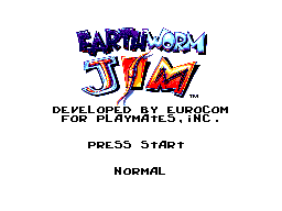 Earthworm Jim (Brazil) Title Screen